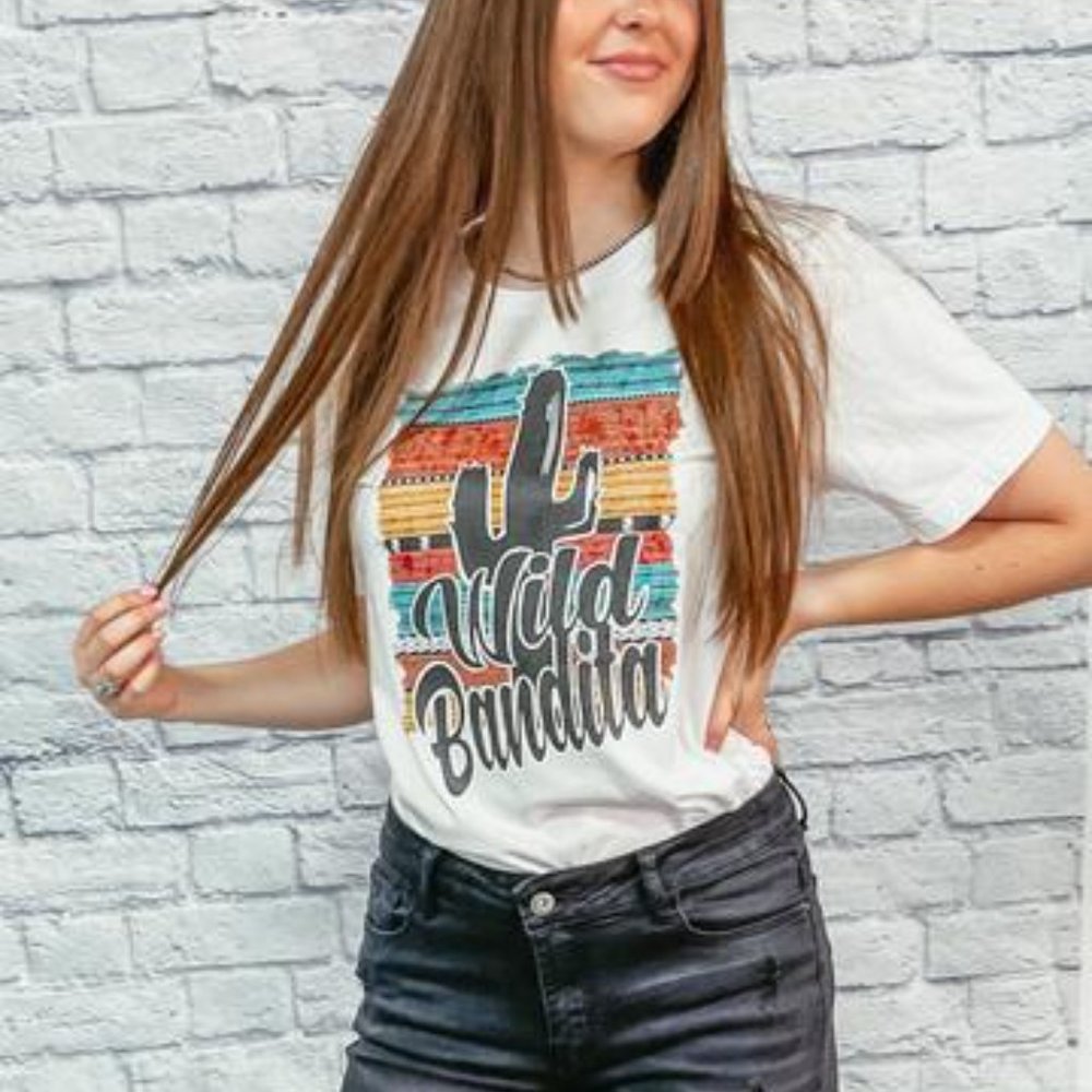 WILD BANDITA Handmade Graphic Tee - Picture 2 of 4